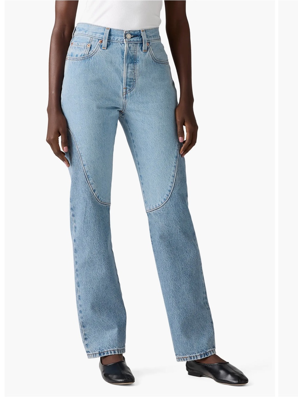 Levi's Light Blue High-Rise Straight Leg Jeans